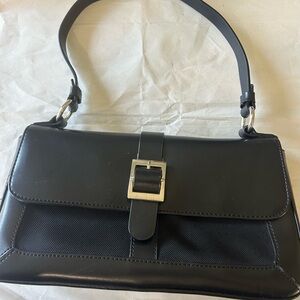 Preston & York Black Bag with Flap Closure